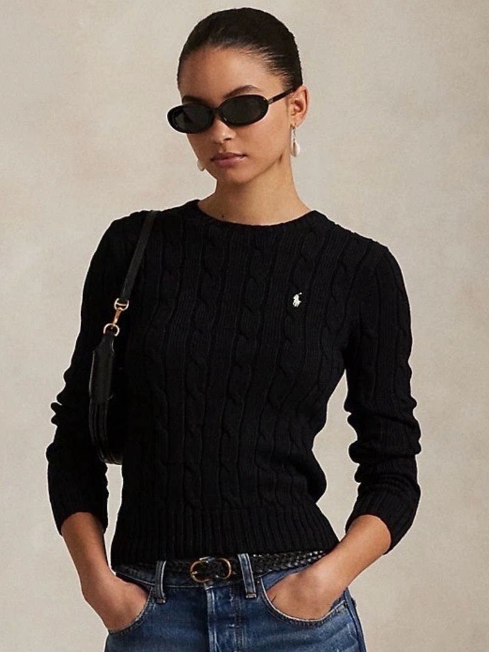 Polo Ralph Lauren Cable-Knit Cotton Crewneck Sweater